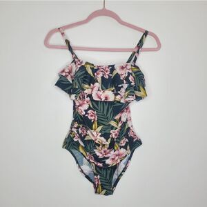 Kona Sol Tropical One Piece Swimsuit | Small